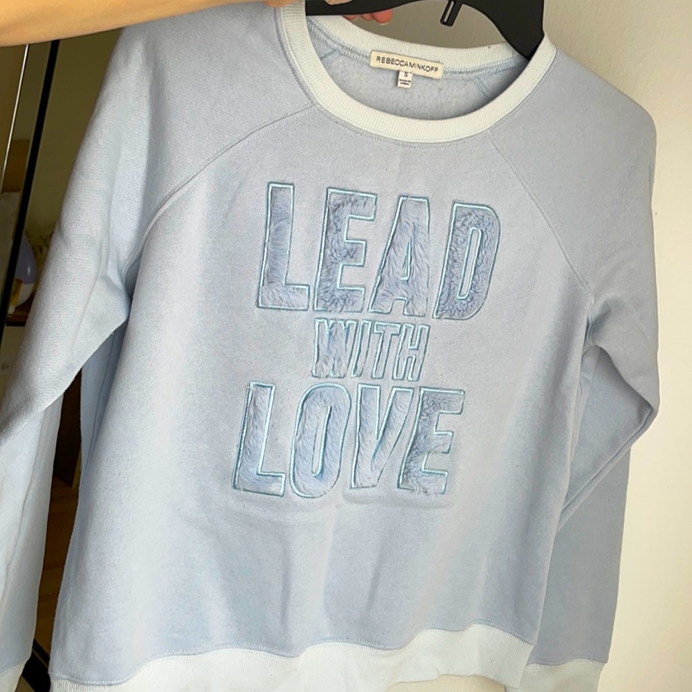 Rebecca Minkoff sweater solid blue sweatshirt soft